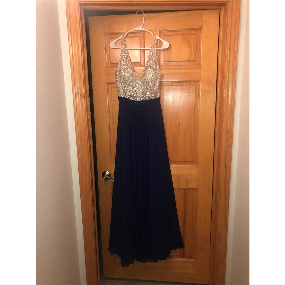 Navy maxi dress